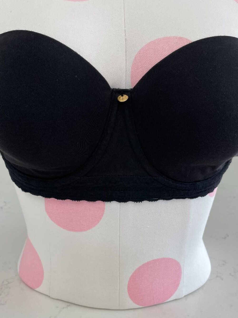 Natori 774070 Truly Smooth Strapless Underwire Contour Bra Black Sz 34D